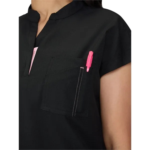 koi - Solis - Women's Zipper Neck Combo Chest Pocket Catr...... from ASI 86018 Scrub Authority / Uniform Stores