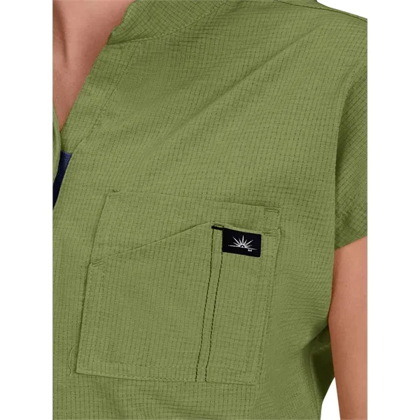 koi - Solis - Women's Zipper Neck Combo Chest Pocket Catr...... from ASI 86018 Scrub Authority / Uniform Stores