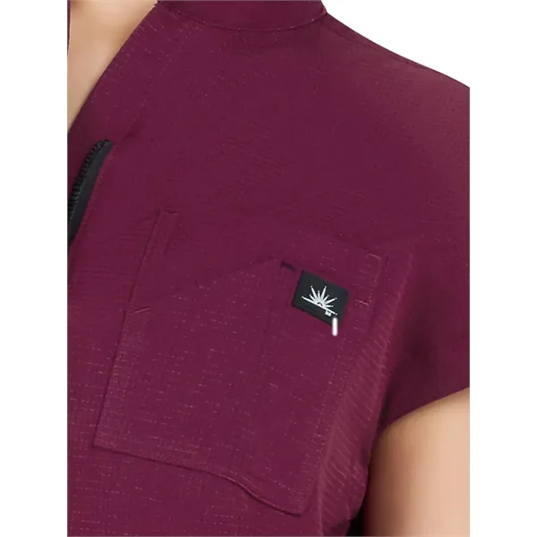 koi - Solis - Women's Zipper Neck Combo Chest Pocket Catr...... from ASI 86018 Scrub Authority / Uniform Stores