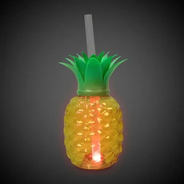 Plastic pineapple-shaped 16 ounce cup with light up LED action and... from ASI 42016 Brighter Promotions Inc