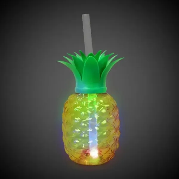 Plastic pineapple-shaped 16 ounce cup with light up LED action and... from ASI 42016 Brighter Promotions Inc