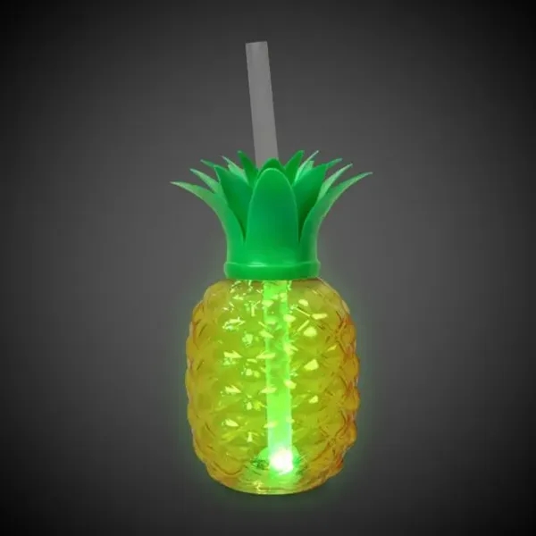 Plastic pineapple-shaped 16 ounce cup with light up LED action and... from ASI 42016 Brighter Promotions Inc