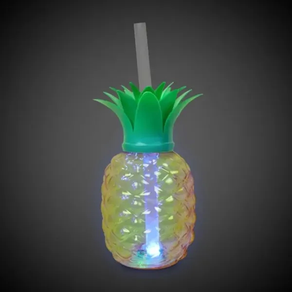 Plastic pineapple-shaped 16 ounce cup with light up LED action and... from ASI 42016 Brighter Promotions Inc