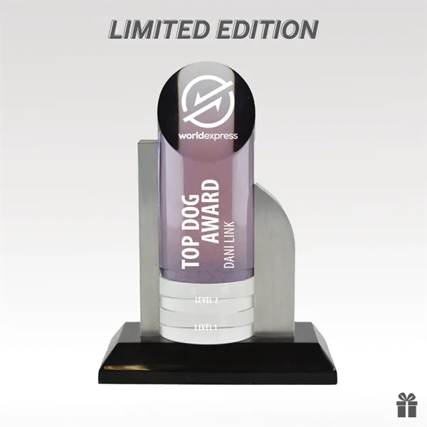 Celebrate milestones with the Metropolitan Collection-custom resin awards with crystal pucks... from ASI 93986 Visions/Awardcraft