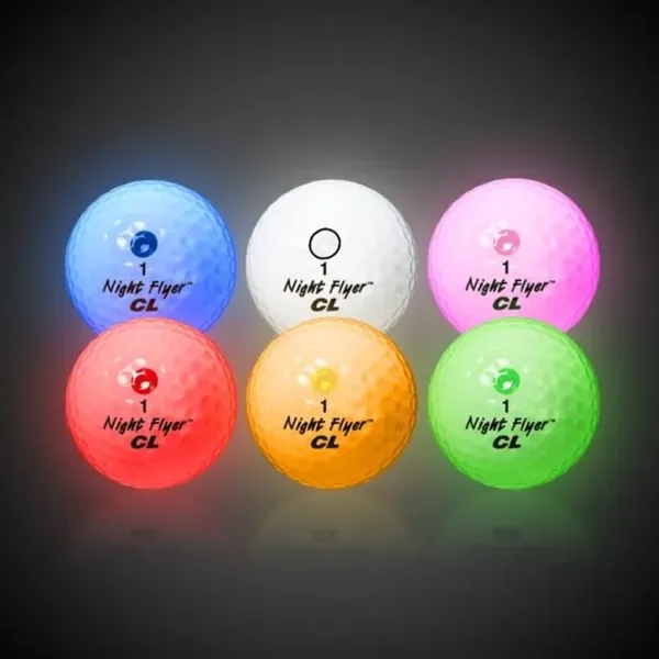 Regulation golf ball equipped with LED lights, multiple color choices and... from ASI 42016 Brighter Promotions Inc
