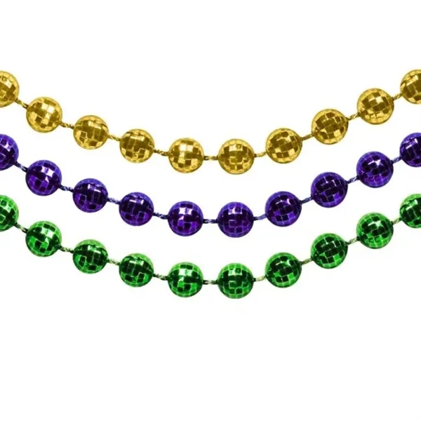 33" Mardi Gras necklace with disco-style round beads.... from ASI 42016 Brighter Promotions Inc / Chemical Light™