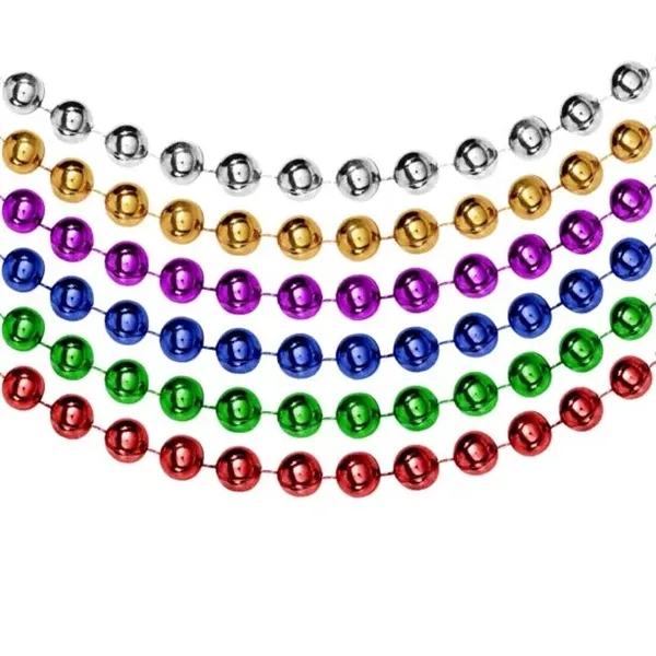 33" metallic beaded Mardi Gras necklace in a variety of colors.... from ASI 42016 Brighter Promotions Inc / Chemical Light™ Liquid Light