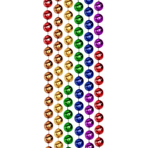 33" rainbow segmented Mardi Gras beaded necklace.... from ASI 42016 Brighter Promotions Inc / Chemical Light™