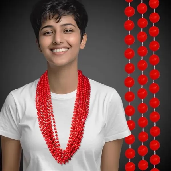 33" Mardi Gras necklace with 7mm round beads.... from ASI 42016 Brighter Promotions Inc / Chemical Light™