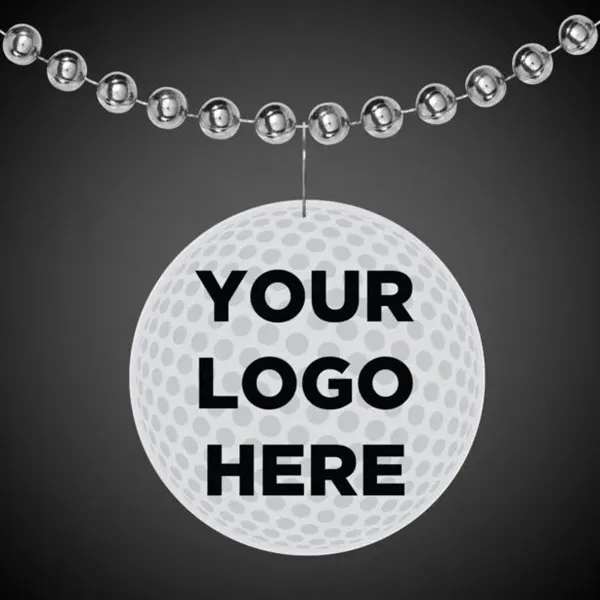 2 1/2" plastic golf ball badge medallion with j-hook attachment.... from ASI 42016 Brighter Promotions Inc / Chemical Light™