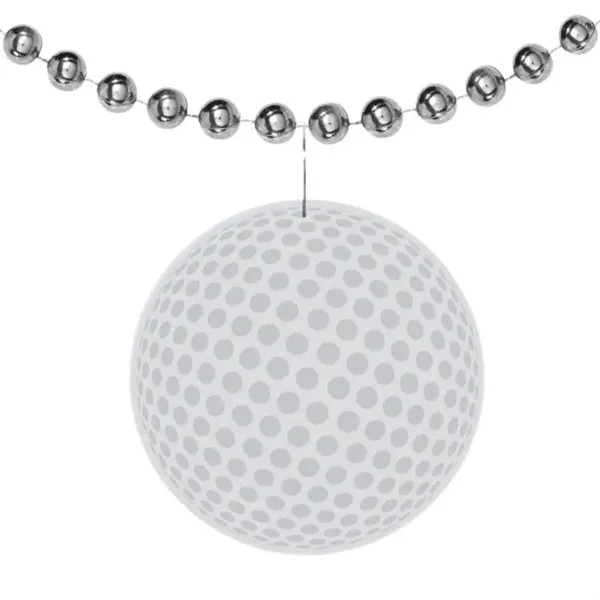 2 1/2" plastic golf ball badge medallion with j-hook attachment.... from ASI 42016 Brighter Promotions Inc / Chemical Light™