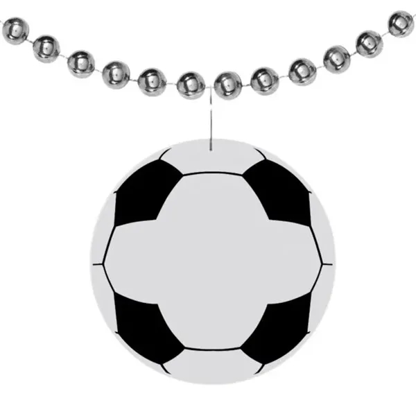 2 1/2" plastic soccer badge medallion with j-hook attachment.... from ASI 42016 Brighter Promotions Inc / Chemical Light™