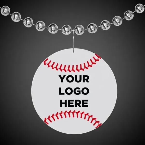 2 1/2" plastic baseball badge medallion with j-hook attachment.... from ASI 42016 Brighter Promotions Inc / Chemical Light™