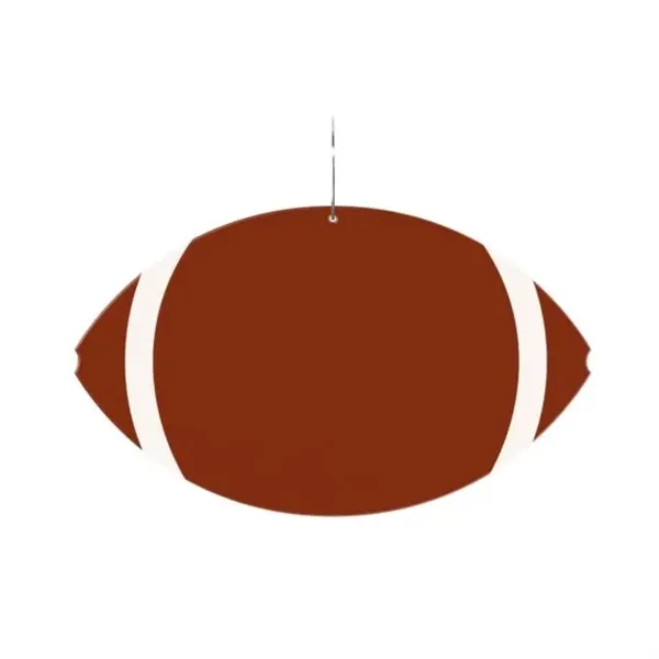 2.5" plastic football medallion badge with clip-on attachment.... from ASI 42016 Brighter Promotions Inc