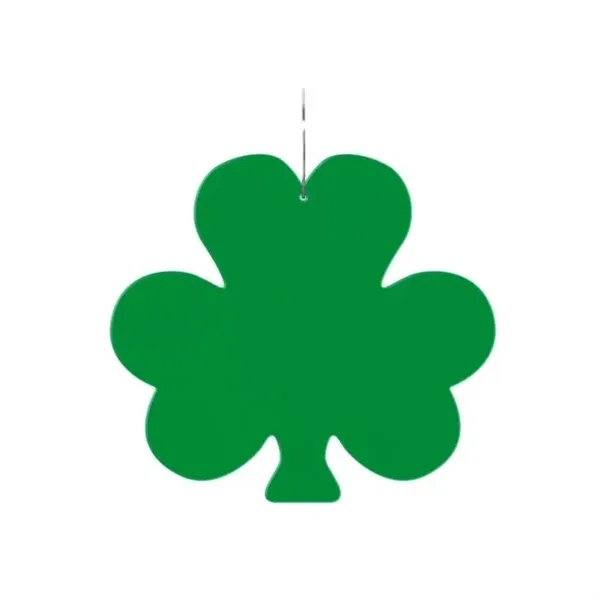 2.5" plastic shamrock medallion badge with clip attachment.... from ASI 42016 Brighter Promotions Inc