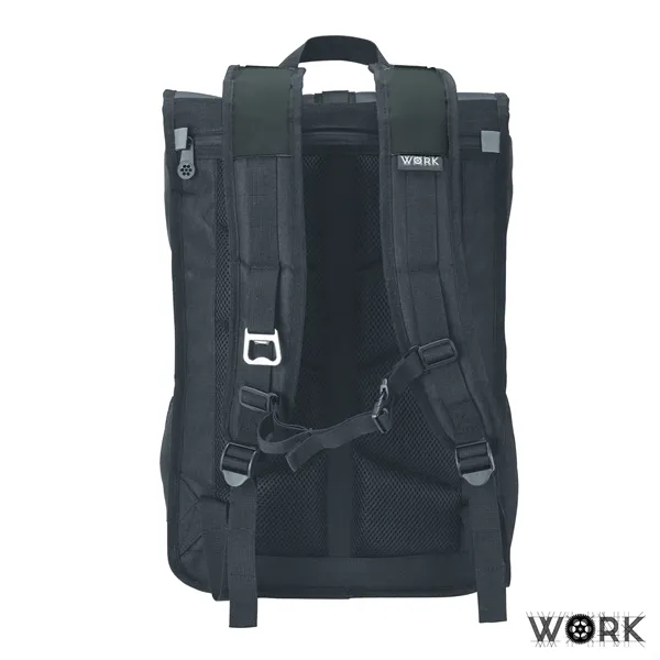 5.5" x 19" x 12.5" Work day backpack; includes bottle opener... from ASI 67866 Logomark/Valumark
