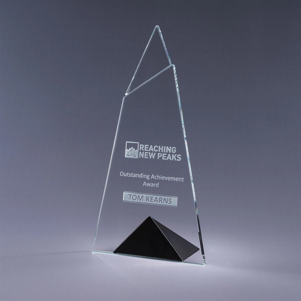 Skyward award made of starphire and optic crystal with a triangular... from ASI 62985 J. Charles