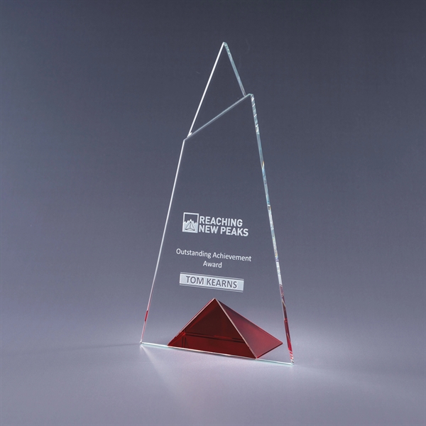 Skyward award made of starphire and optic crystal with a triangular... from ASI 62985 J. Charles