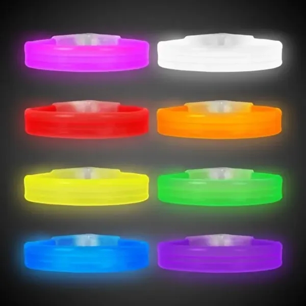 9" deluxe triple wide light-up glow bracelet; one time use only.... from ASI 42016 Brighter Promotions Inc