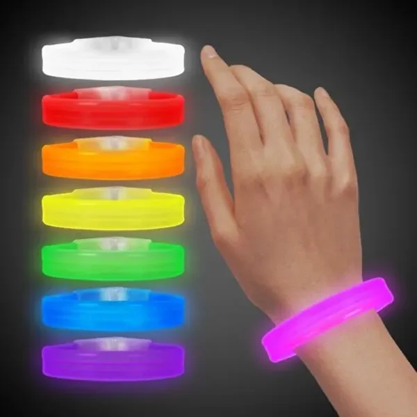9" deluxe triple wide light-up glow bracelet; one time use only.... from ASI 42016 Brighter Promotions Inc
