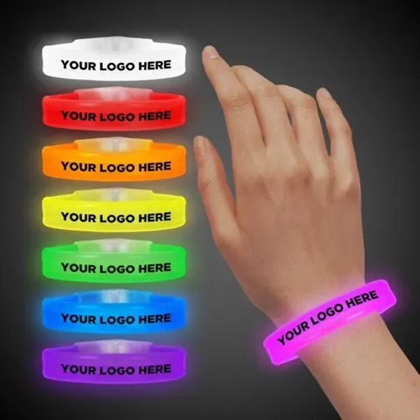 9" deluxe triple wide light-up glow bracelet; one time use only.... from ASI 42016 Brighter Promotions Inc