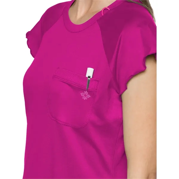 Med Couture - MC Layers - Women's 1-Pocket Lettuce-Edged Top... from ASI 86018 Scrub Authority / Uniform Stores
