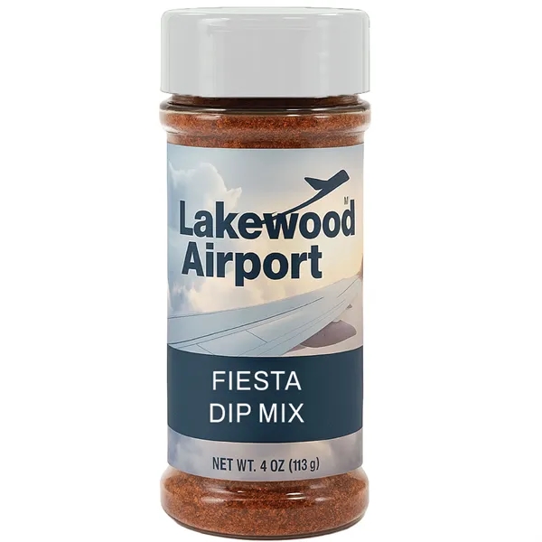 5.5 ounce fiesta dip mix with shaker dispenser and gift tin.... from ASI 74601 Calico / Nuding Farms