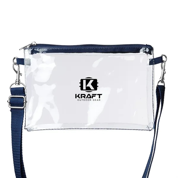 Sleek, transparent carry bag with adjustable strap and secure zip closure.... from ASI 62088 IDProductsource