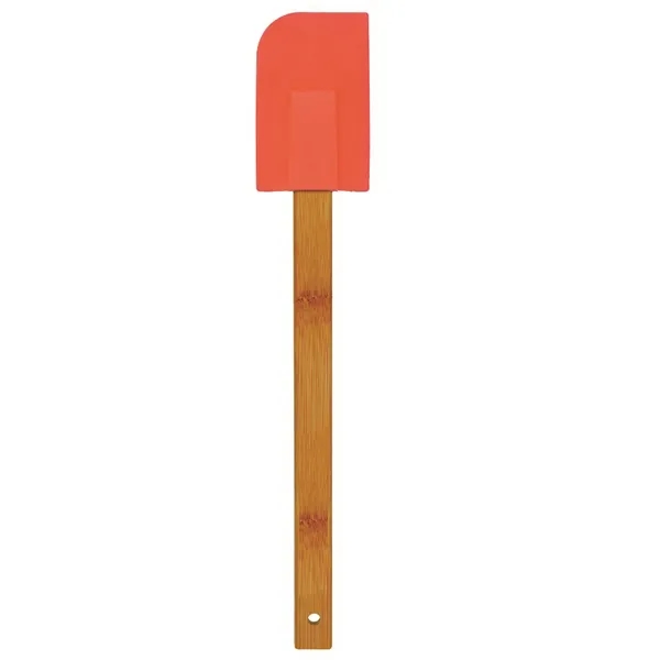 11 3/4" x 5/8" x 3/16" silicone spatula with bamboo wood... from ASI 74601 Calico