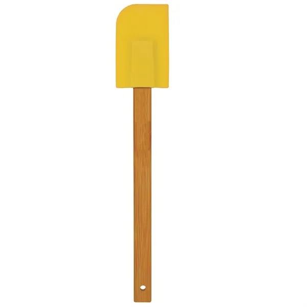 11 3/4" x 5/8" x 3/16" silicone spatula with bamboo wood... from ASI 74601 Calico