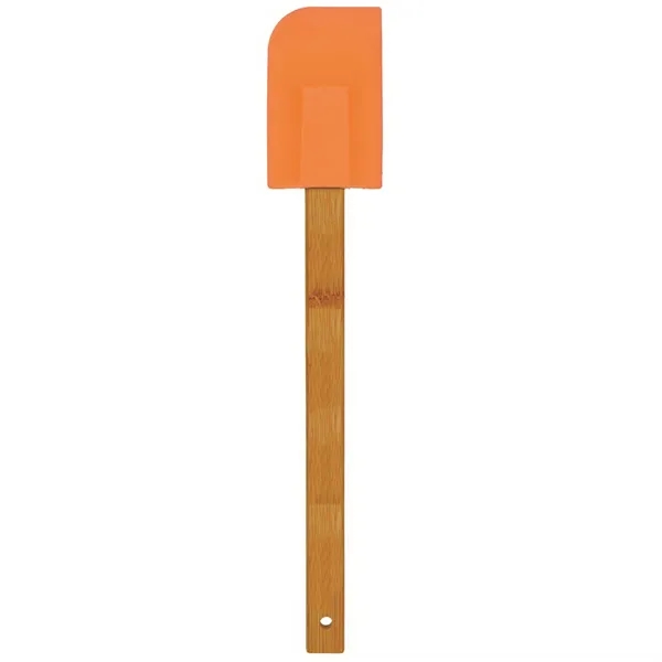 11 3/4" x 5/8" x 3/16" silicone spatula with bamboo wood... from ASI 74601 Calico