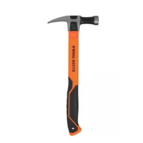 The Klein Tools 18oz Smooth Face Fiberglass Hammer features a squared... from ASI 41561 Brand Box USA, LLC