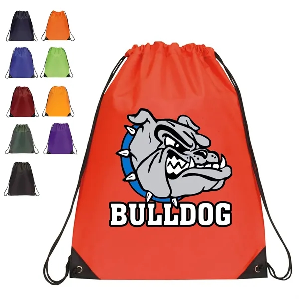 14.5" x 18" 210 Denier polyester drawstring backpack in assorted colors... from ASI 37980 Bagworld