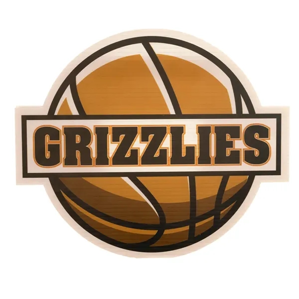 14" x 12" Round Cheer Pom Sign made of corrugated plastic... from ASI 77280 Pepco Poms