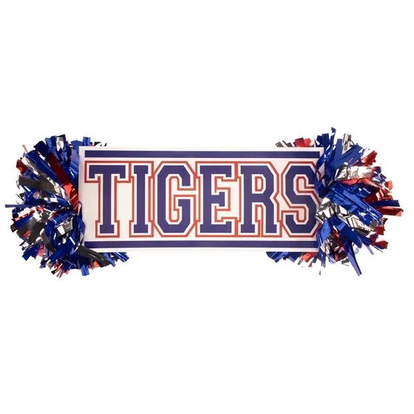22" x 10" Cheer Pom Sign made of corrugated plastic and... from ASI 77280 Pepco Poms