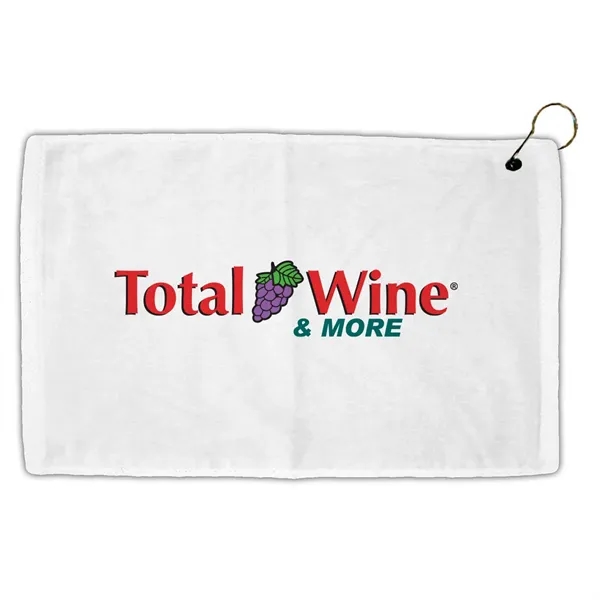 Turkish hemmed  2.5#/dz velour golf towel, measuring 16" x 25",... from ASI 38120 Ball Pro / Diversified Quality Kitchenware