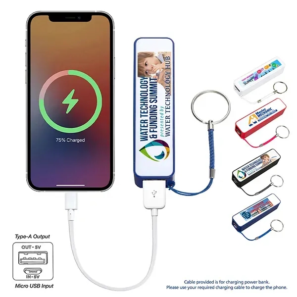 3 11/16" x 13/16" aluminum 2200mAh Powerbank and MicroUSB cable. Lithium... from ASI 62660 Innovation Line