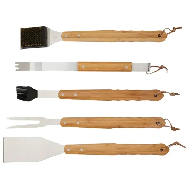 5 Piece Bamboo BBQ Set... from ASI 89320 Starline USA Inc