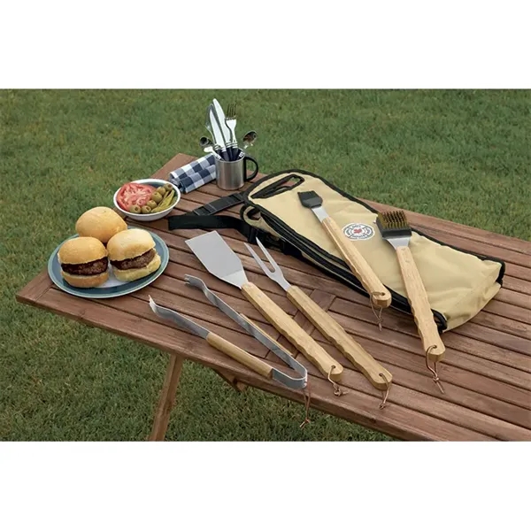 5 Piece Bamboo BBQ Set... from ASI 89320 Starline USA Inc