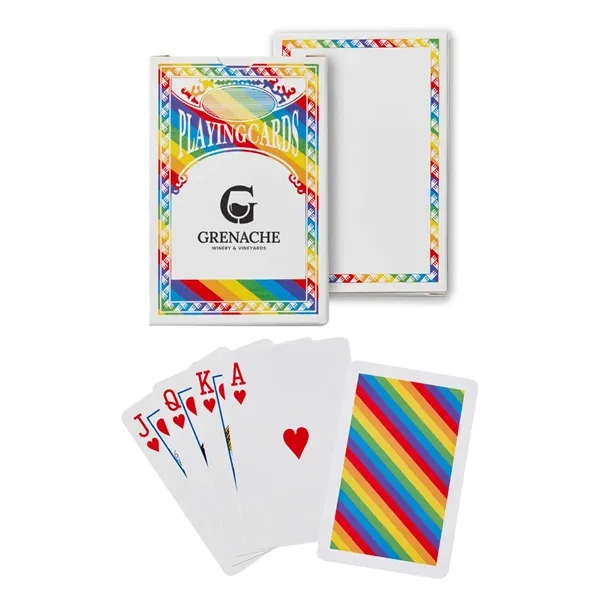 Deck of rainbow colored playing cards.... from ASI 63549 Jornik Manufacturing Corp