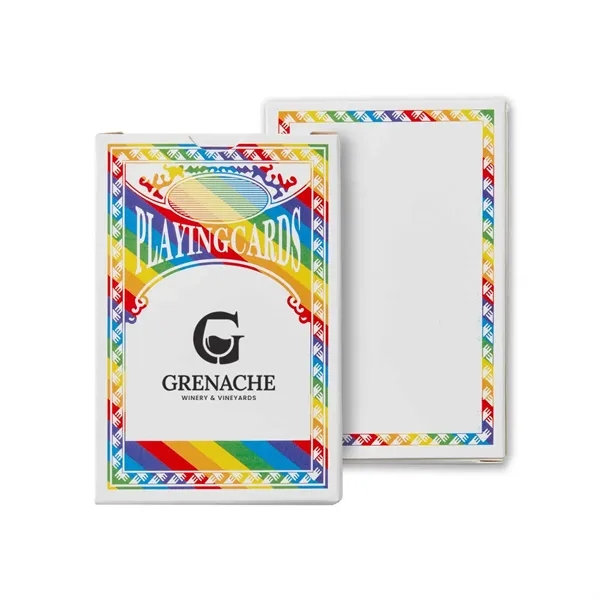 Deck of rainbow colored playing cards.... from ASI 63549 Jornik Manufacturing Corp