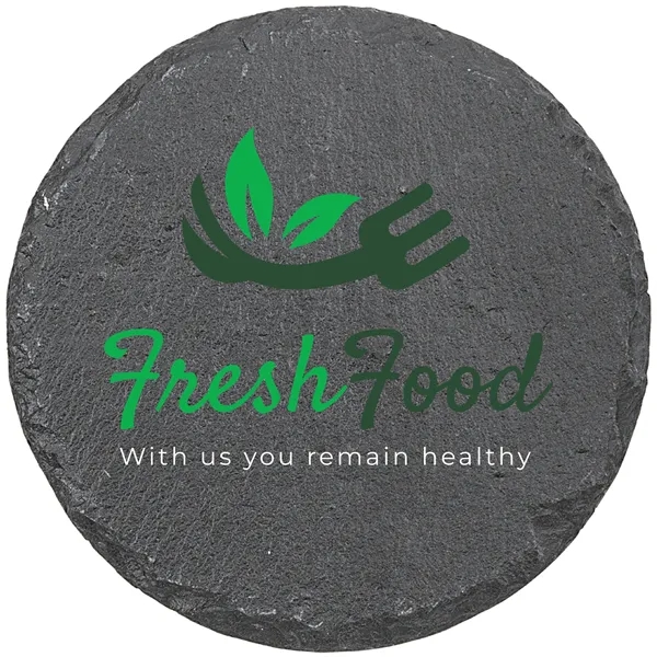 4" square natural slate beverage coasters. Individually gift boxed.... from ASI 74601 Calico