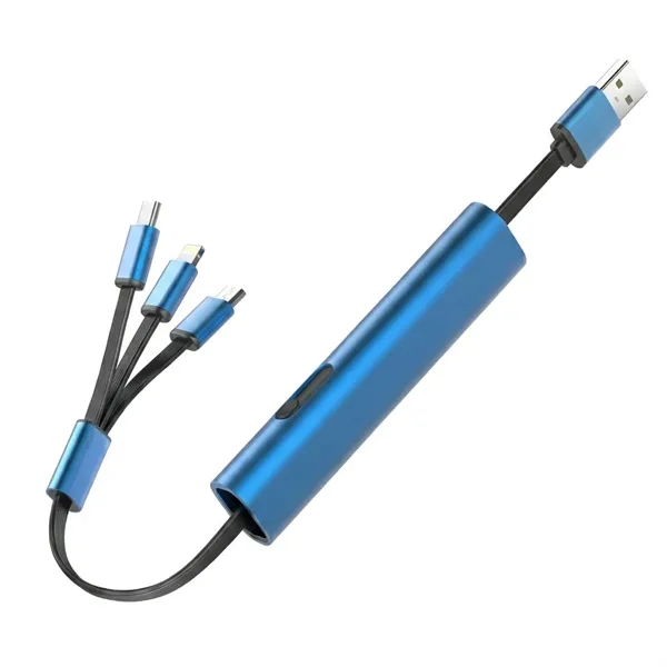 3-in-1 LED light up logo charging cable plus laser engraving on... from ASI 37218 Athena Promo (tm)