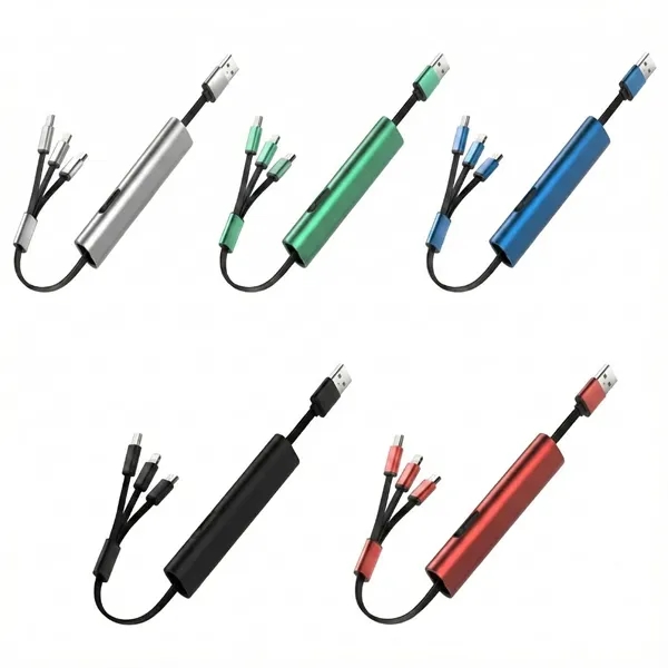 3-in-1 LED light up logo charging cable plus laser engraving on... from ASI 37218 Athena Promo (tm)