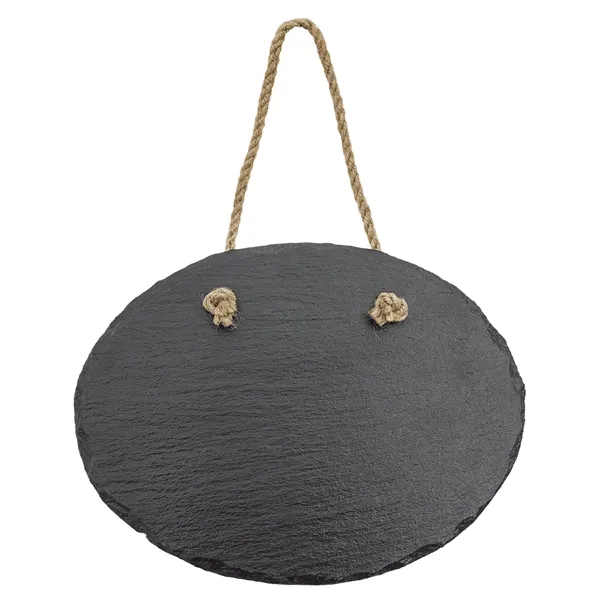 7 3/4" x 6" x 1/4" oval genuine slate hanging decoration... from ASI 74601 Calico