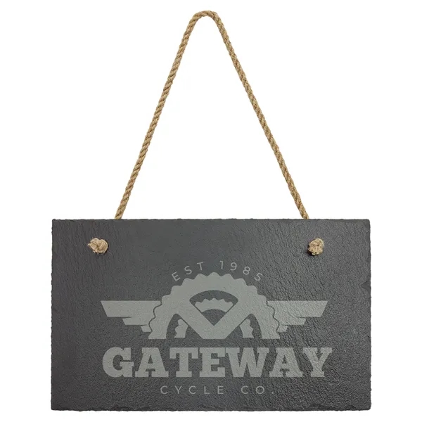 11 3/4" x 7" x 1/4" rectangular slate hanging decoration with... from ASI 74601 Calico