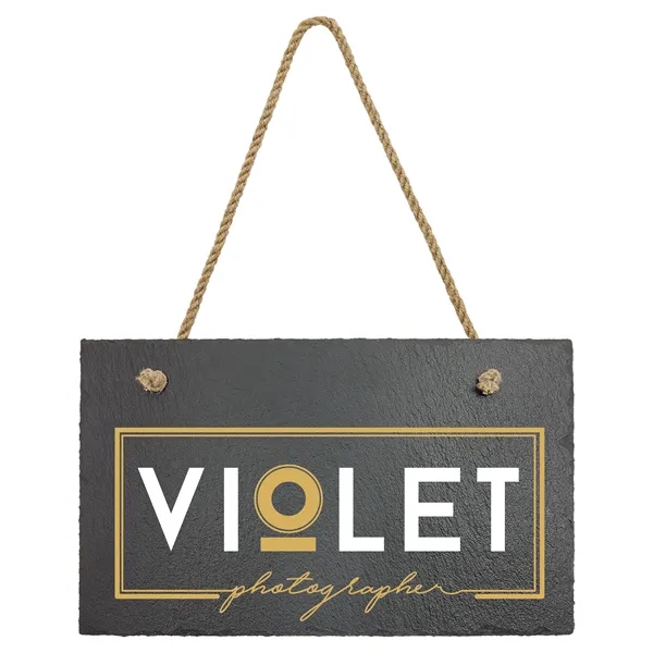 11 3/4" x 7" x 1/4" rectangular slate hanging decoration with... from ASI 74601 Calico