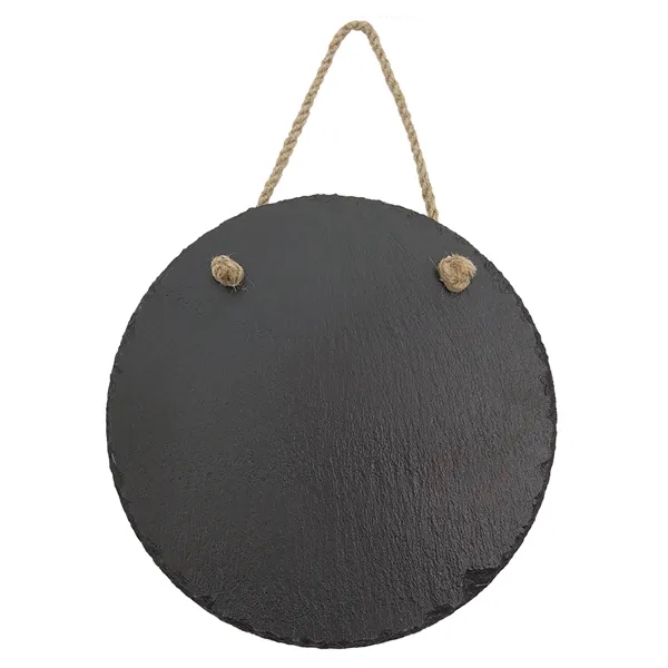 7 3/4" x 7 3/4" x 1/4" round genuine slate hanging... from ASI 74601 Calico