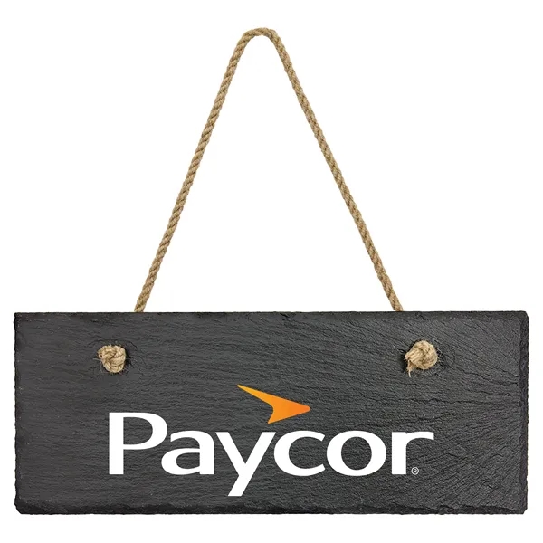 10" x 4" x 1/4" rectangular slate hanging decoration with string.... from ASI 74601 Calico