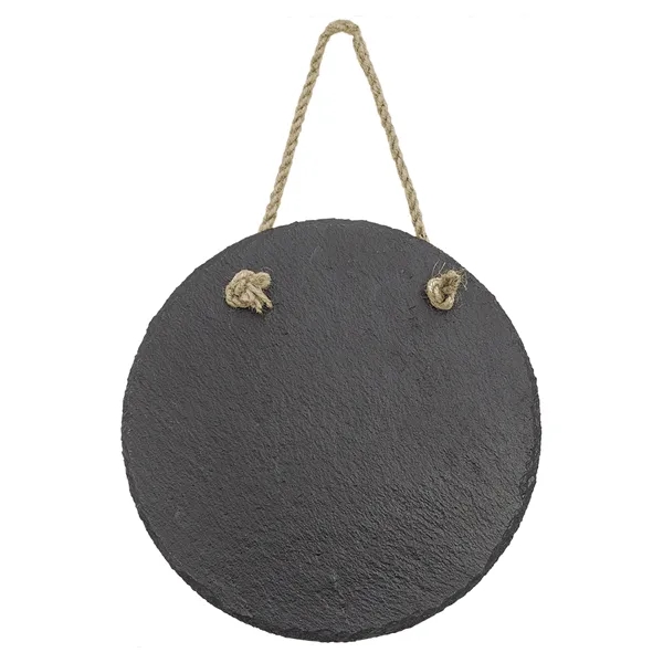7" x 7" x 1/4" round genuine slate hanging decoration with... from ASI 74601 Calico